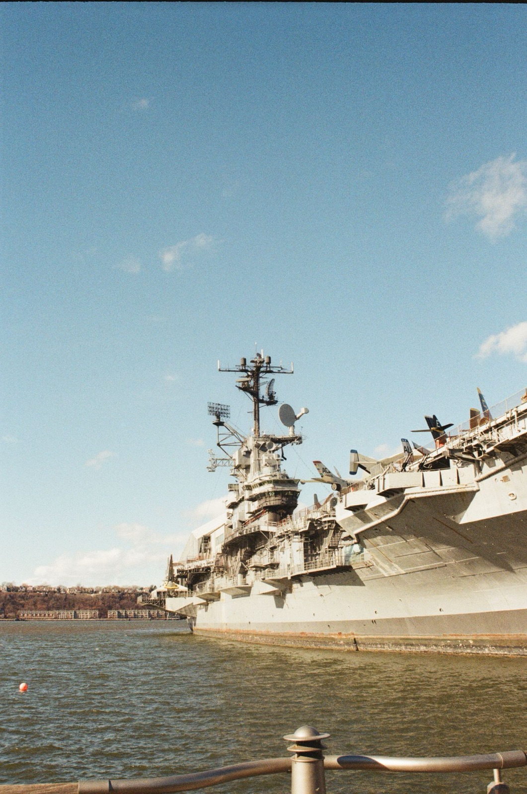 The USS Intrepid on the Hudson, on film