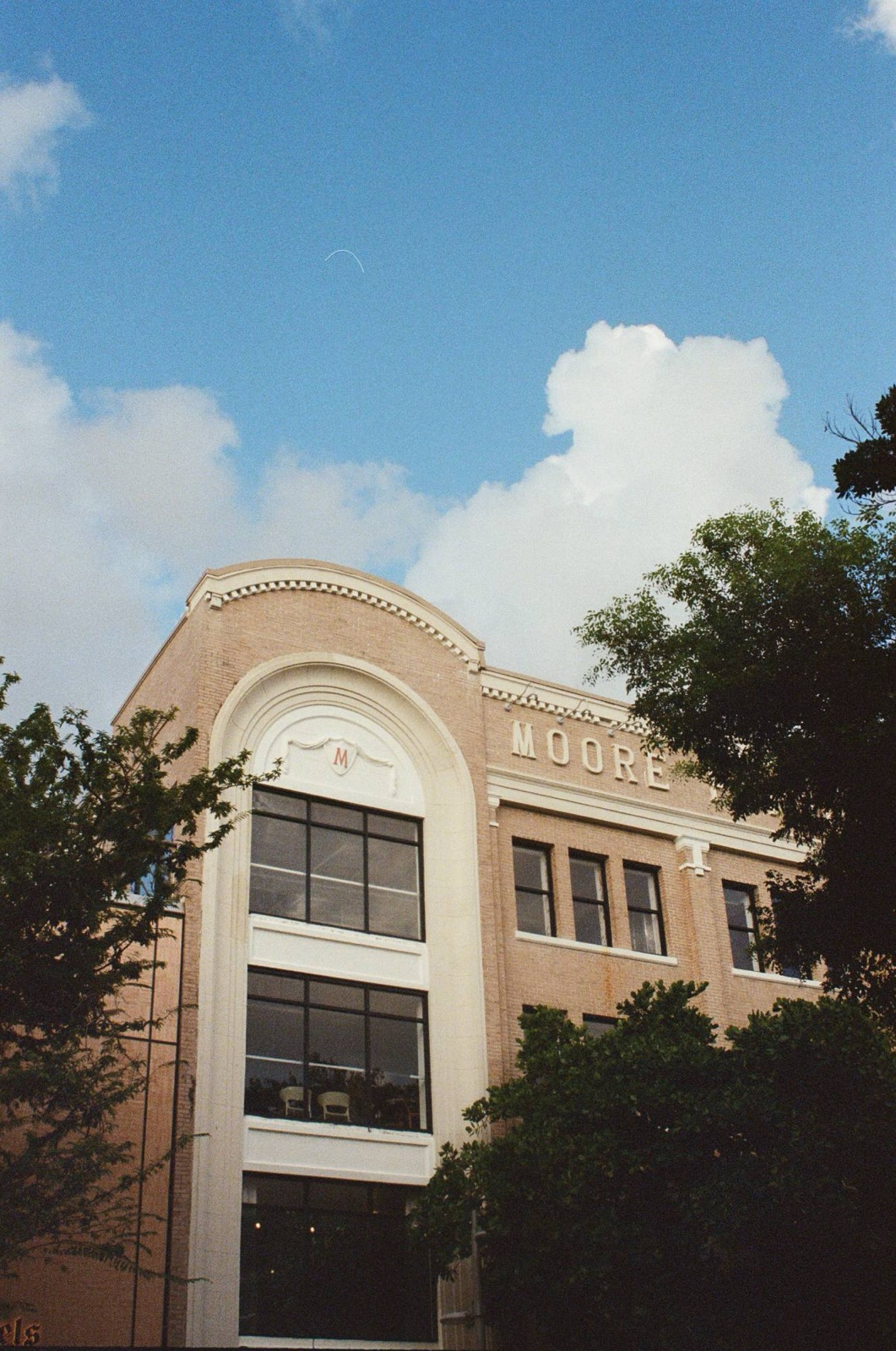 The Moore building in Miami, shot from below
