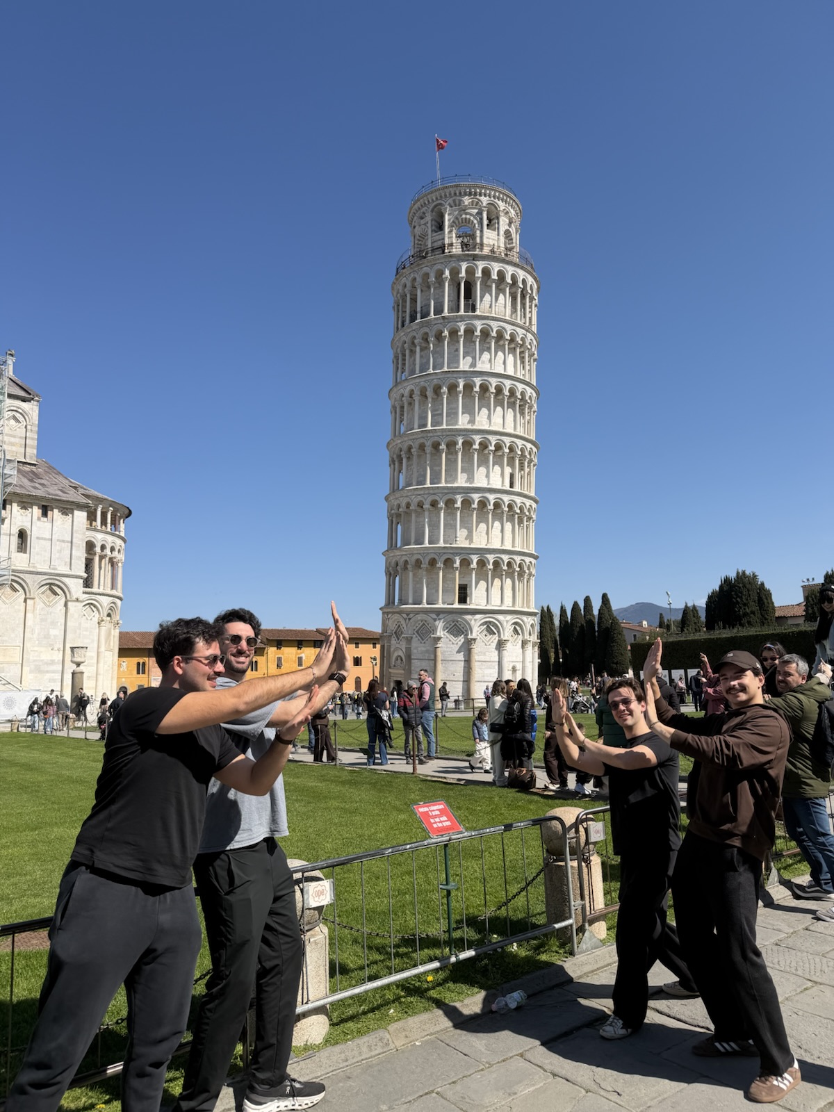 Holding up the Leaning Tower of Pisa